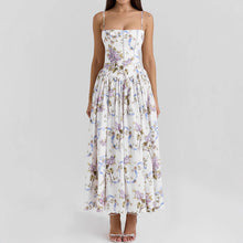 Load image into Gallery viewer, Sexy Printing Slip Dress Summer Slim Fit Backless Maxi Dress Elegant High Sense Summer Beautiful Dress