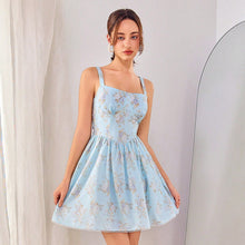 Load image into Gallery viewer, Spring Summer Women Clothing Sexy Dress Printed Backless Seaside Holiday Suspender