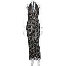 Load image into Gallery viewer, Summer Women Clothing Sexy Halter Lace Split Slim Slimming Dress