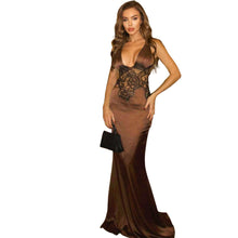 Load image into Gallery viewer, Autumn Winter Women Clothing Deep V Plunge neck Sexy Slim Fit Backless Elegant Dress Women