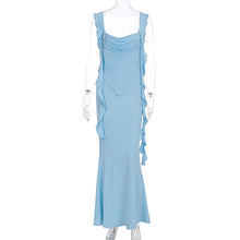 Load image into Gallery viewer, Women Clothing Summer Internet Famous Sexy Suspenders Tube Top Ruffled Ribbon Dress