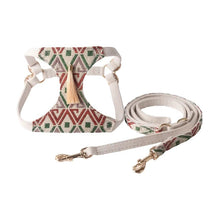 Load image into Gallery viewer, Boho Tassel Dog Harness and Leash Set Adjustable Tribal Pattern Puppy Vest