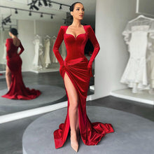 Load image into Gallery viewer, Women Clothing Autumn Winter Elegant Slim Sexy Push up High Waist Gloves Korean Velvet Dress Dress