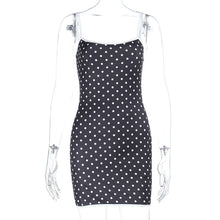 Load image into Gallery viewer, Polka Dot Print Contrast Color Strap Dress for Women Arrival Sexy Hip Dress