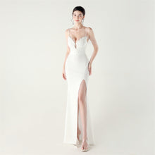 Load image into Gallery viewer, Bead Tube Applique Handmade Beaded Boning Corset Waist Trimming Lace up Satin Evening Dress Cocktail Social Slimming Slim Fit