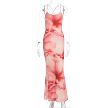 Load image into Gallery viewer, Summer Women Elegant Sexy Print Backless Slim Fit Waist Sheath Dress
