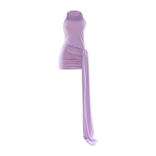 Load image into Gallery viewer, Autumn Winter Women Ribbon round Neck Sleeveless Sexy Backless Waist Trimming Sheath Dress