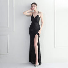 Load image into Gallery viewer, Nightclubs Dinner Ceremony Performance Evening Dress Crisscross
