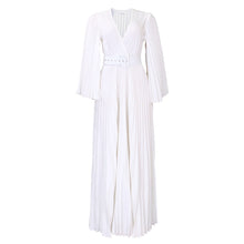 Load image into Gallery viewer, Women Clothing V neck Sexy Pleated Formal Swing Dress Maxi Dress