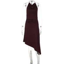 Load image into Gallery viewer, Women Clothing Sexy Backless Crumpled Waist Slim Fit Tied Dress Women