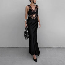 Load image into Gallery viewer, Spring Women Clothing Design Lace Elegant Black Sexy Cami Dress