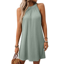Load image into Gallery viewer, Summer Solid Color round Neck Halter Loose Sleeveless Dress Women