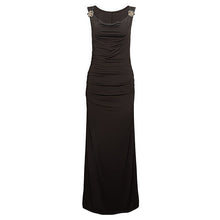 Load image into Gallery viewer, Fashionable All Match Sling Swing Collar Pleating Sheath High Waist Slit Sleeveless Maxi Dress