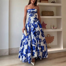 Load image into Gallery viewer, French Socialite Dress Tube Top High Waist Pleated Design Pettiskirt Women Dress