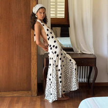 Load image into Gallery viewer, Women Clothing Fall Slim Fit Slim Backless Polka Dot Brace Maxi Dress Commuting