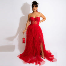 Load image into Gallery viewer, Sexy See-through Mesh Lace Chest-Wrapped Dress