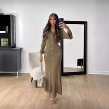 Load image into Gallery viewer, Fall Winter Long Slim Fit Slimming Knitted Long Sleeved Dress
