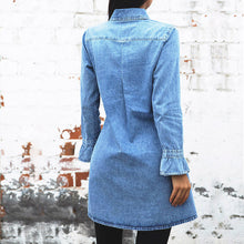 Load image into Gallery viewer, Jacket Women Autumn Winter New Slim Denim Dress Fashion Europe Denim Women Dress Sexy