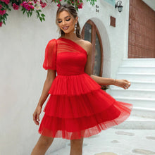 Load image into Gallery viewer, Summer Women Clothing Advanced Shoulder Tiered Dress Voile Dress