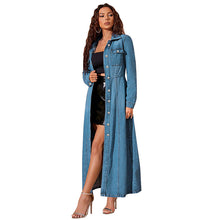 Load image into Gallery viewer, Women Clothing Denim Button Cardigan Coat Dress