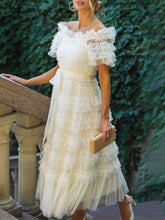 Load image into Gallery viewer, Elegant Waist Tight Lace Maxi Dress Summer High Grade Waist Tight Slimming Dress Women