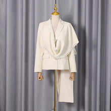 Load image into Gallery viewer, Spring Elegant Metal Ring Stitching Design Long Sleeve Shawl Blazer Women