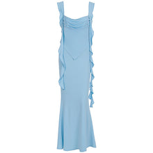 Load image into Gallery viewer, Women Clothing Summer Internet Famous Sexy Suspenders Tube Top Ruffled Ribbon Dress