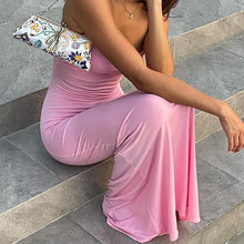 Load image into Gallery viewer, Spring Summer Women Clothing Sexy Slim Fit Backless Strap Solid Color Dress for Women