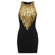 Load image into Gallery viewer, Sleeveless Slim Sexy Black Dress Light Luxury Heavy Industry Beads Dress Women Dress Hip
