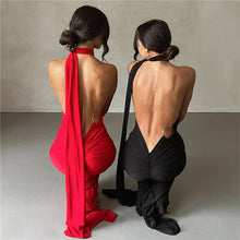 Load image into Gallery viewer, Summer Women Clothing Sexy Backless Halter Sheath Slim Fit Evening Dress Dress for Women