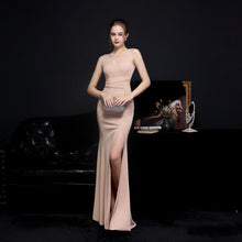 Load image into Gallery viewer, Toast Dress Bride Long Appreciation Dinner Slim Fit Fishtail Dress Wedding Car Model Exhibition Cocktail Dress