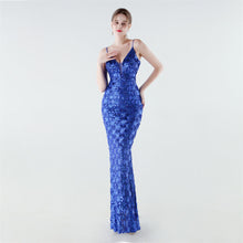 Load image into Gallery viewer, Heavy Industry Sequin Slim Deep Fishtail Evening Dress