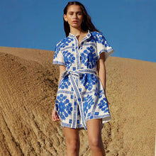 Load image into Gallery viewer, Summer Trade Casual Women Clothing Printed Lace up Dress