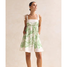 Load image into Gallery viewer, Spring Summer Holiday Positioning Printing Lace up Short Dress