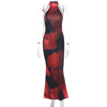 Load image into Gallery viewer, Summer Women Clothing Sexy Print Backless Slim Fit Tight Waist Hip Bag Dress