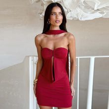 Load image into Gallery viewer, Halter Women Dress Sexy Adult Lady like Woman Elegant High Grade Nightclub Sheath Dress