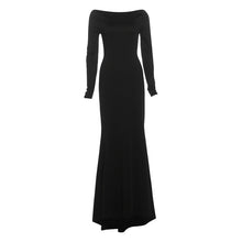Load image into Gallery viewer, Autumn Winter Women Sexy Backless Chain Decoration Slim Fit Long Sleeved Dress
