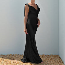 Load image into Gallery viewer, Women Elegant Sexy Backless Dress Pockets Collar Dress