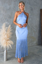 Load image into Gallery viewer, Summer Solid Color off Shoulder Tassel Skinny Sheath Dress Women