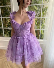 Load image into Gallery viewer, Women Wedding Dress Tulle Spaghetti Straps Sleeveless High Slit Bridal Party Beach Dress