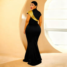 Load image into Gallery viewer, Women Clothing Color Contrast Bronzing Sexy Slim Dress