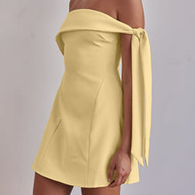 Load image into Gallery viewer, Off Neck Bandeau One Shoulder Sexy Short Dress Women Clothing A line Dress