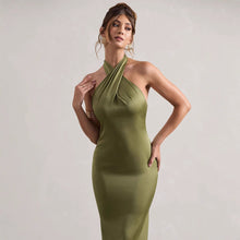 Load image into Gallery viewer, Halter Evening Dress Elegant Slim Dress Cocktail Party Dress