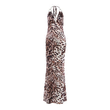 Load image into Gallery viewer, Spring Women Leopard Print Printed Sexy Slim Fit Backless Halter Dress