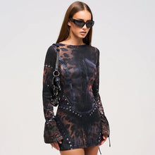 Load image into Gallery viewer, Women Clothing Positioning Printing Slim Fit Long Sleeve Narrow Short