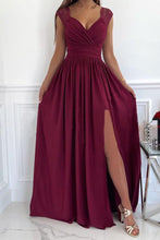Load image into Gallery viewer, Women Clothing Sleeveless Backless Solid Color Wide Hem Split Women Clothing Dress