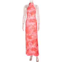 Load image into Gallery viewer, Summer Seaside Vacation Sexy Sleeveless Halter Backless Maxi Dress Women