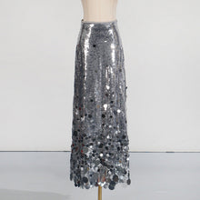 Load image into Gallery viewer, Sequined Dress Spring High Grade All-Match Waist Slimming Solid Skirt