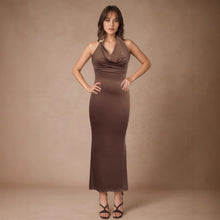 Load image into Gallery viewer, V neck Elegant Halter Dress Women Summer High Grade Sexy Sheath Dress