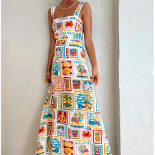Load image into Gallery viewer, Personalized Graffiti Strap Tube Top Lace Dress Women